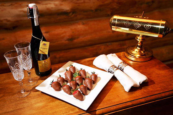 Prosecco and strawberries